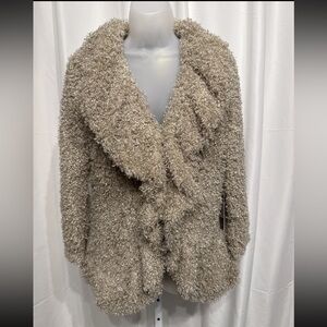 Anthropologie Sioni Fuzzy Soft Jacket Small Long Sleeve Size M NWT